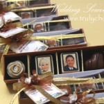 wedding souvenir 4pcs coklat dengan foto prewedding